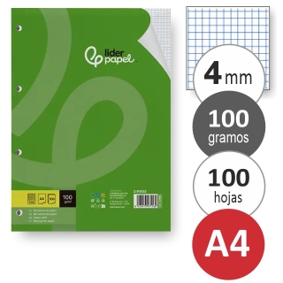 Recambio Din A4 carpeta 4 taladros  Liderpapel RA05
