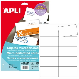 Apli 10608, tarjetas visita para impresora