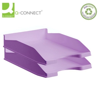 Gavetas de oficina apilables color lavanda  Q-connect KF17250