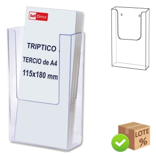 Portafolletos pared tipo metacrilato tercio  Self-office 76001