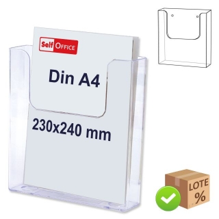 Portafolletos pared Din A4, folio, metacrilato  Self-office 76401