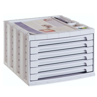 Modulo archivador 4 cajones, apilable Archivotec  Q-connect 6006GS