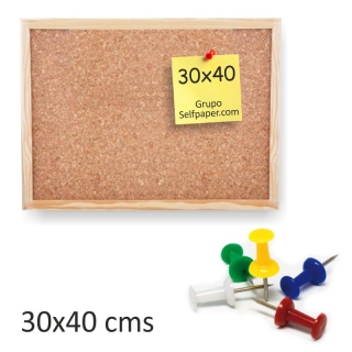 Corcho marco de madera pequeo 30x40  Q-connect KF03565