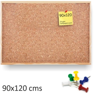 Pizarra panel anuncios corcho 90x120 cms  Q-connect KF26114