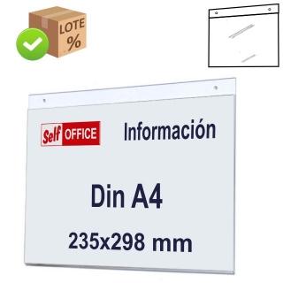 Soporte cartel pared tipo metacrilato  Self-office 46901