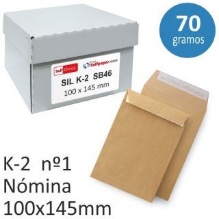 Sobres, bolsas nminas, salarios 100x145 mm  Liderpapel SIL-K-2