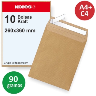 Sobres bolsas 229x324, Din A4+ C4,  Kores 21191149