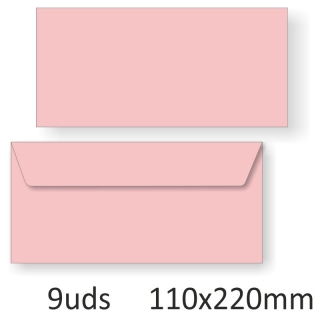 Sobres de color rosa americanos, alargados  Liderpapel 54494